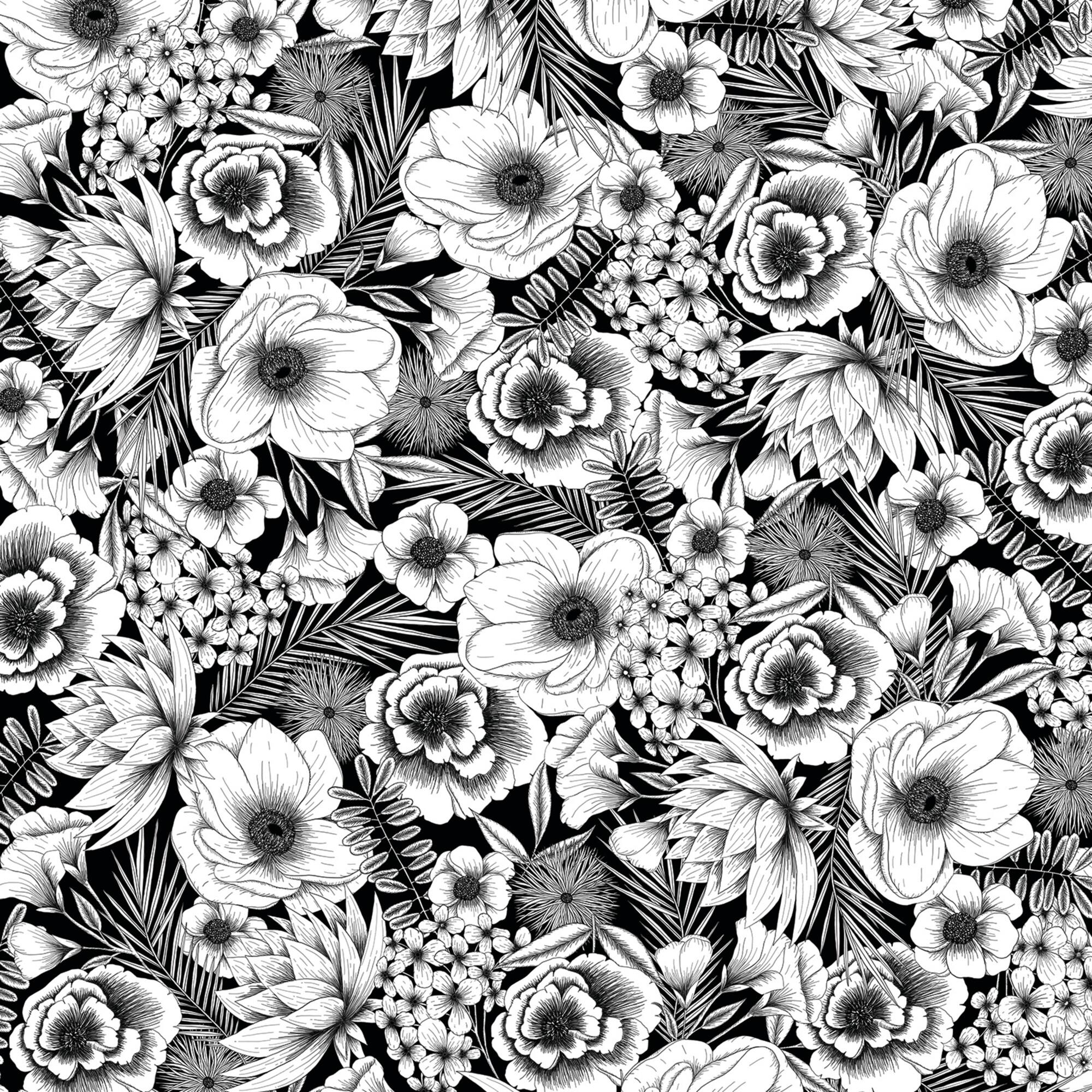Cricut® Infusible Ink™ Transfer Sheet Patterns, Black Botanicals